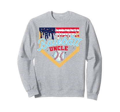 Baseball Uncle Ice Cream Drip Sweatshirt - Custom Art Print Men Women - T-Shirt, Sweatshirt, Hoodie