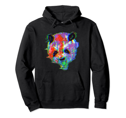 Panda Angry Bear Vaporwave Aesthetic Art Hoodie - Novelty Apparel Unisex - T-Shirt, Sweatshirt, Hoodie