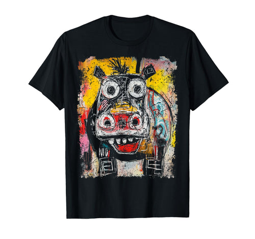 Pop Art Hippopotamus 90S Graffiti T-Shirt - Novelty Apparel Unisex - T-Shirt, Sweatshirt, Hoodie