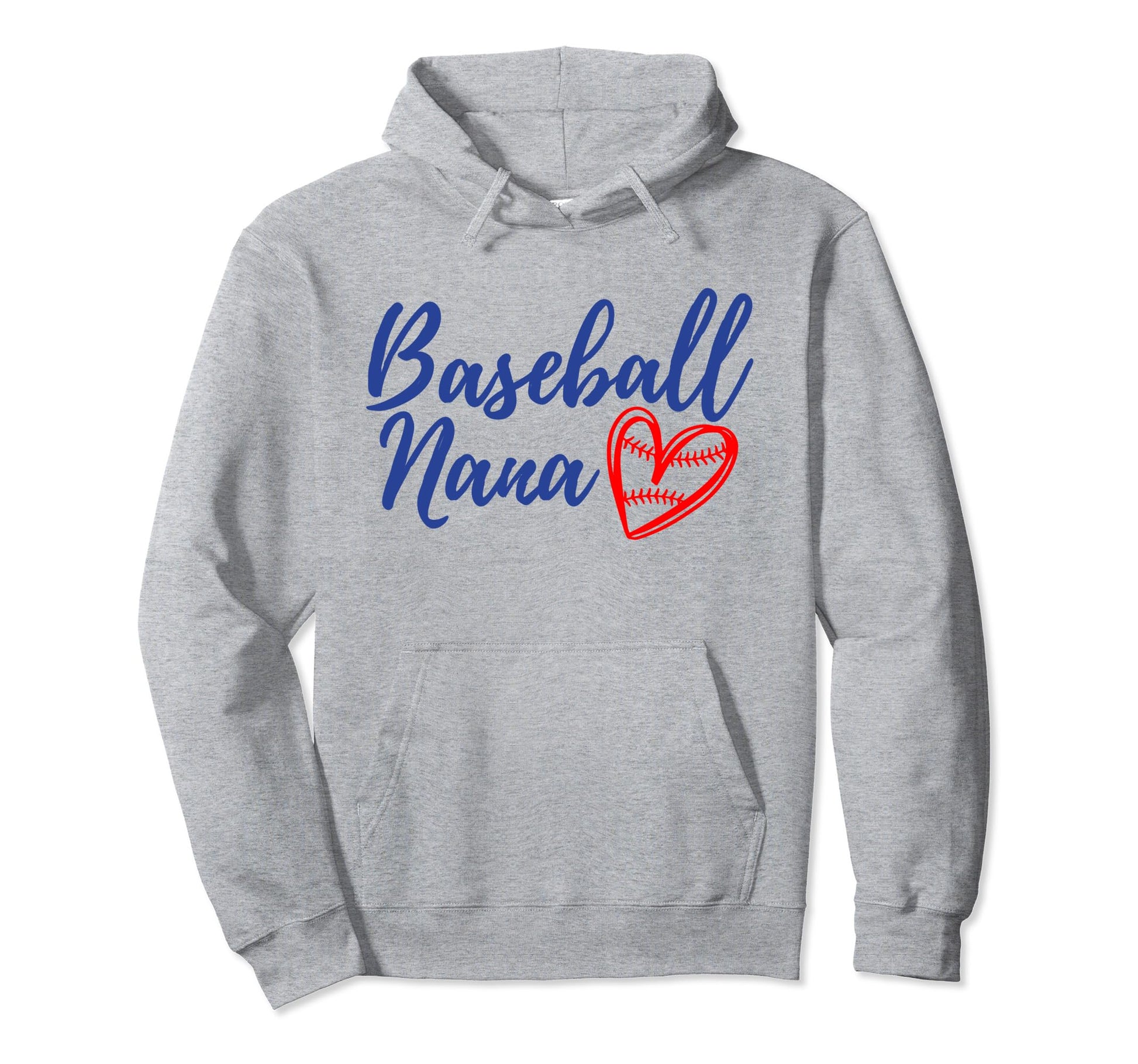 Baseball Nana Heart Matching Grandma Hoodie - Custom Art Print for Adults - T-Shirt, Sweatshirt, Hoodie