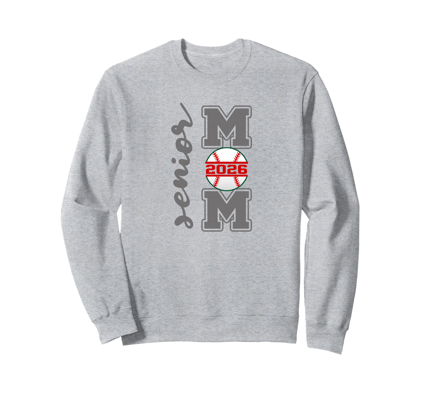 Senior Mom 2026 Baseball Athlete Sweatshirt - Unique Graphic for Adults - T-Shirt, Sweatshirt, Hoodie