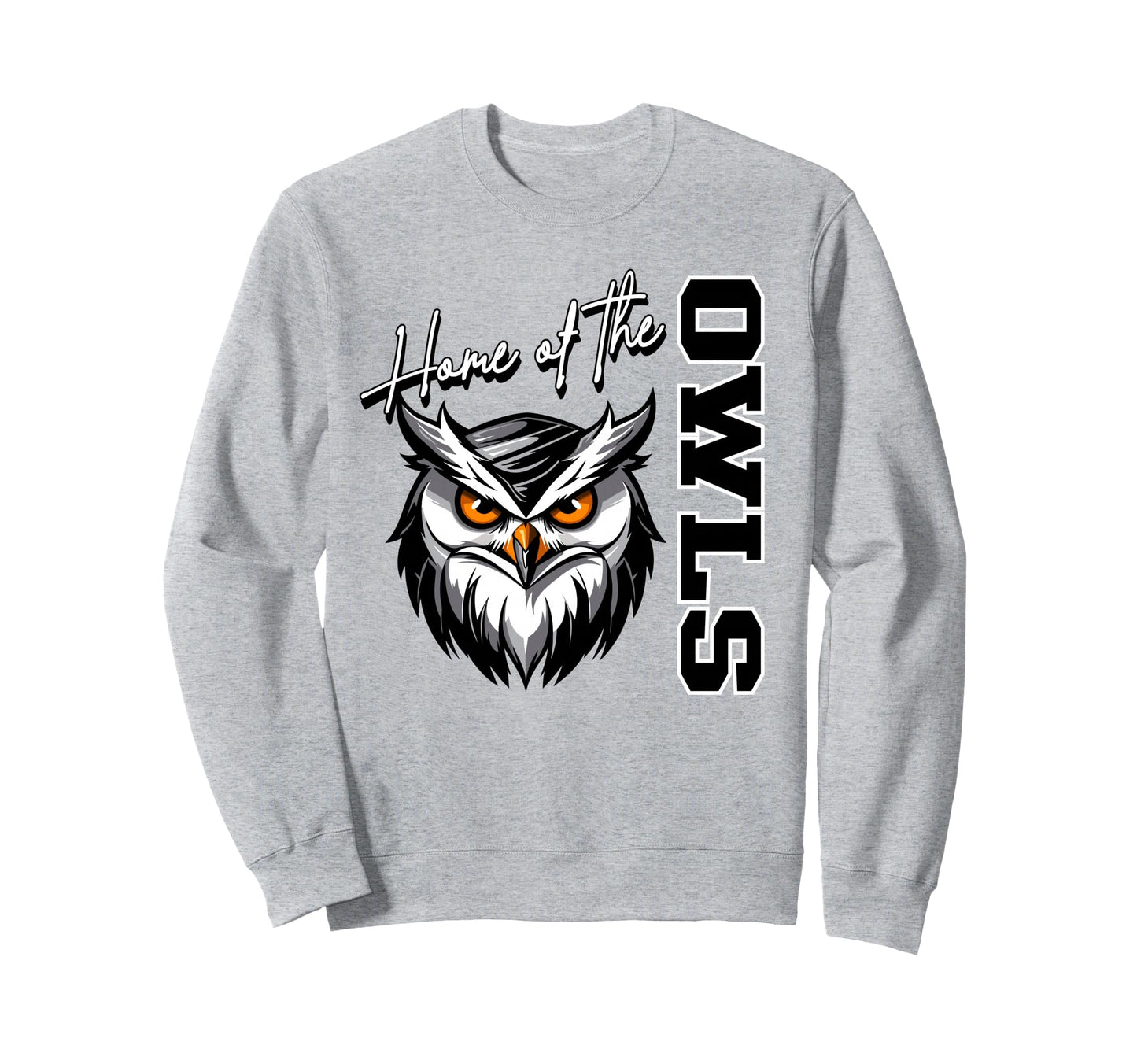 Home Owls Mascot Game Day Sweatshirt - Casual Everyday Wear Men Women - T-Shirt, Sweatshirt, Hoodie