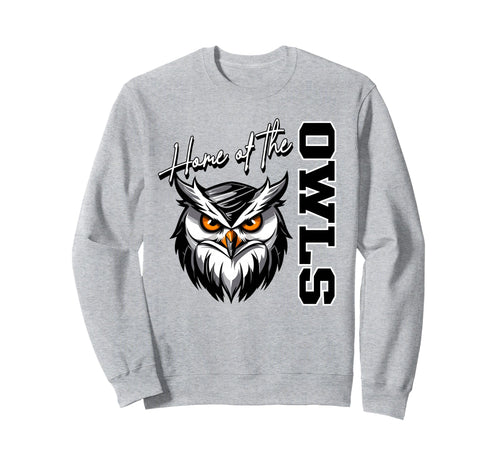 Home Owls Mascot Game Day Sweatshirt - Casual Everyday Wear Men Women - T-Shirt, Sweatshirt, Hoodie