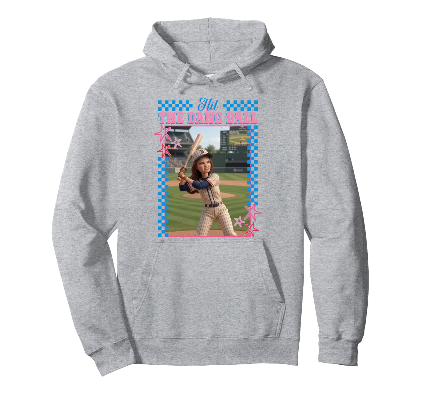 Hit Dang Ball Funny Baseball Mom Hoodie - Streetwear Style for Adults - T-Shirt, Sweatshirt, Hoodie