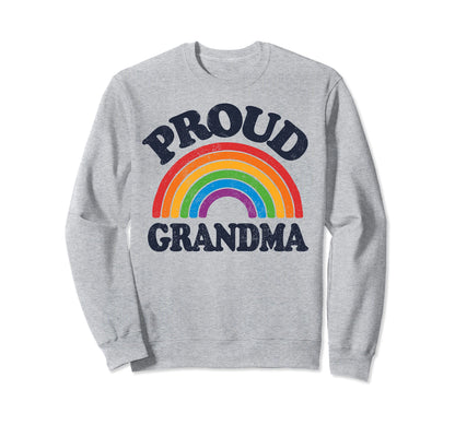 Lgbtq Proud Grandma Gay Pride Sweatshirt - Aesthetic Graphic Men Women - T-Shirt, Sweatshirt, Hoodie