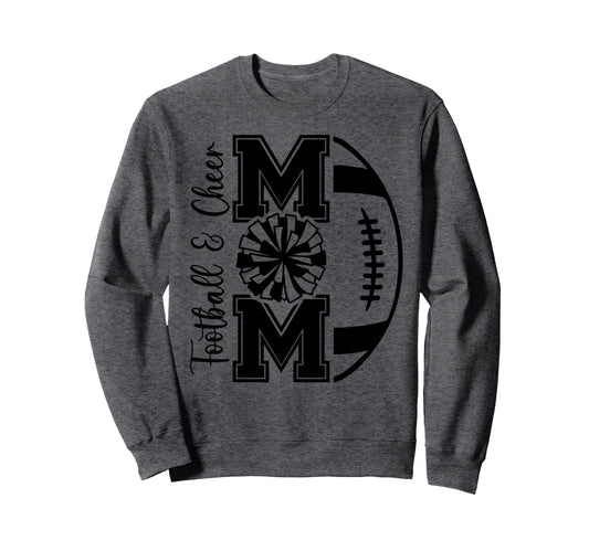 Football Cheer Mom Cheerleader Game Sweatshirt - Graphic Print for Adults - T-Shirt, Sweatshirt, Hoodie