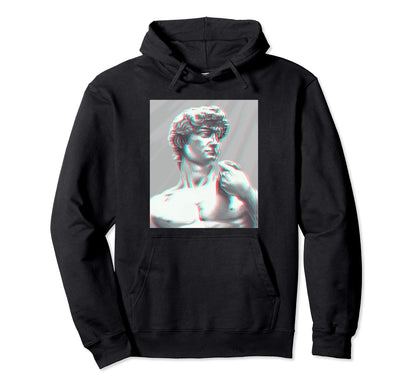 80S Glitch Vaporwave Aesthetic Greek Statue Hoodie - Novelty Apparel Unisex - T-Shirt, Sweatshirt, Hoodie