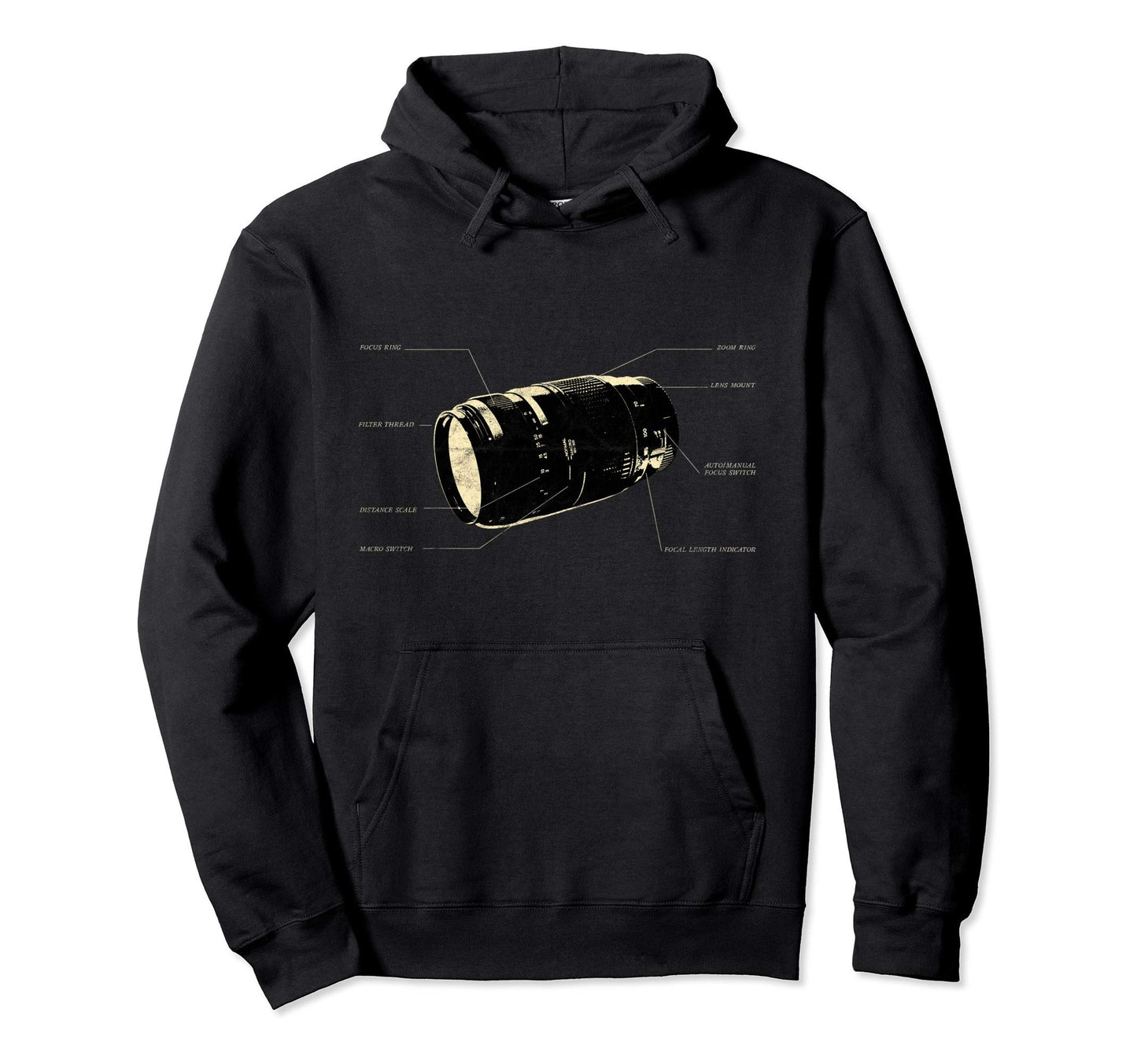 Photographer Dslr Camera Lens Hoodie - Casual Everyday Wear for Adults - T-Shirt, Sweatshirt, Hoodie