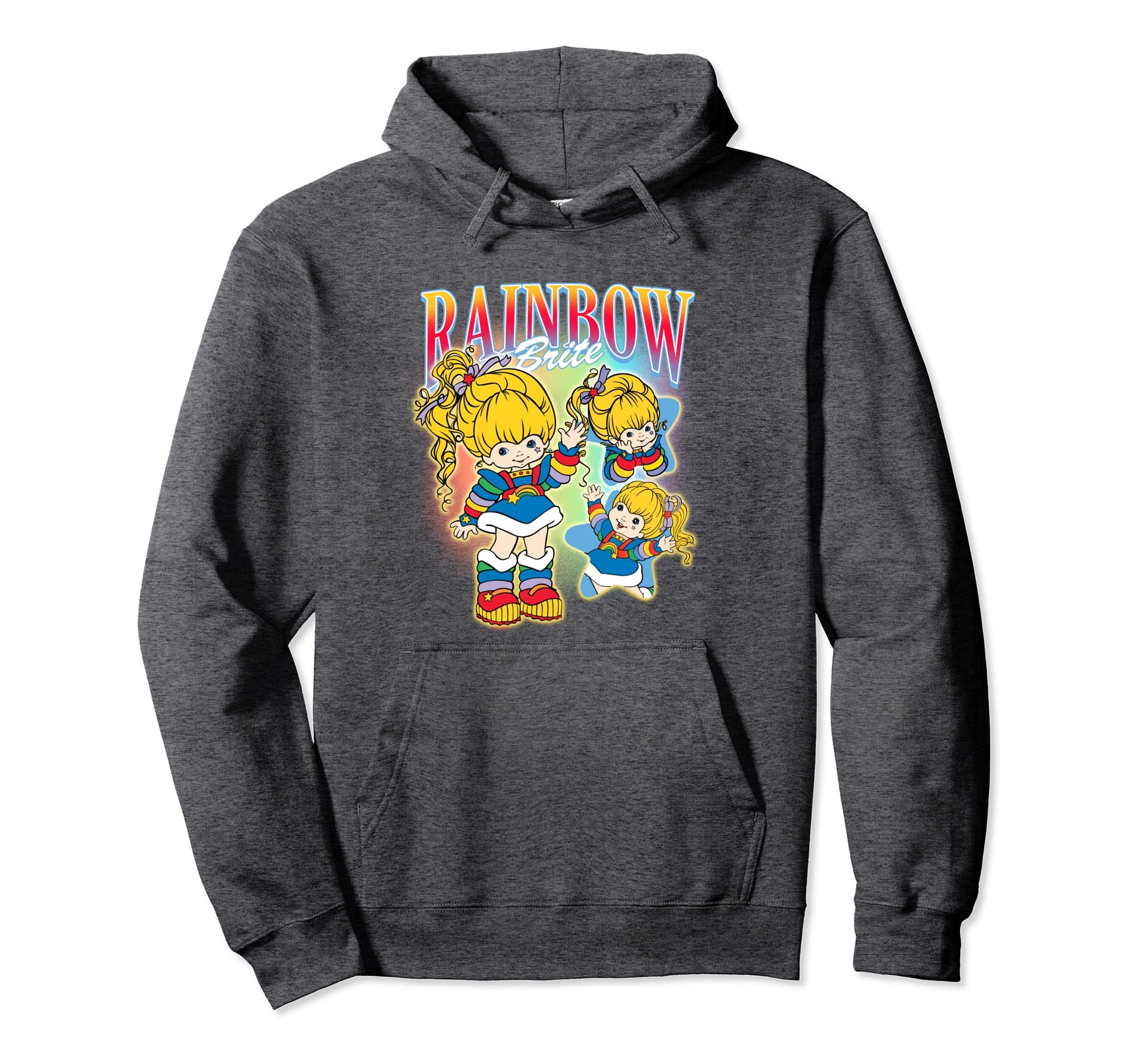 Rainbow Brite Happy Brite Chest Hoodie - Unique Graphic for Adults - T-Shirt, Sweatshirt, Hoodie