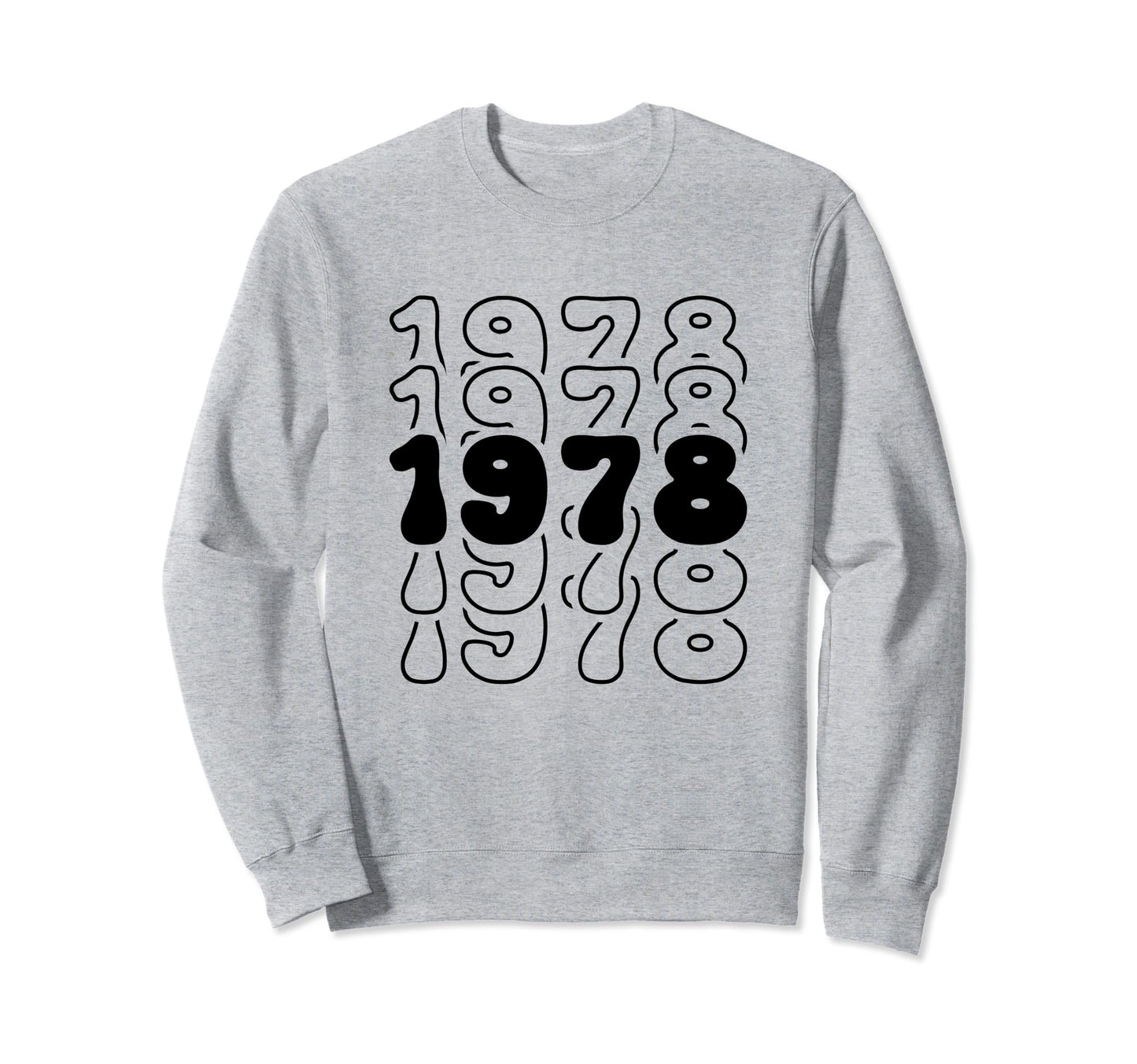 46 Year Old Groovy 46Th Birthday Sweatshirt - Minimalist Print Men Women - T-Shirt, Sweatshirt, Hoodie