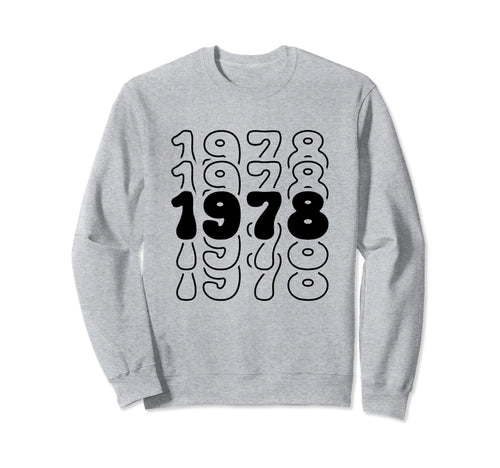 46 Year Old Groovy 46Th Birthday Sweatshirt - Minimalist Print Men Women - T-Shirt, Sweatshirt, Hoodie