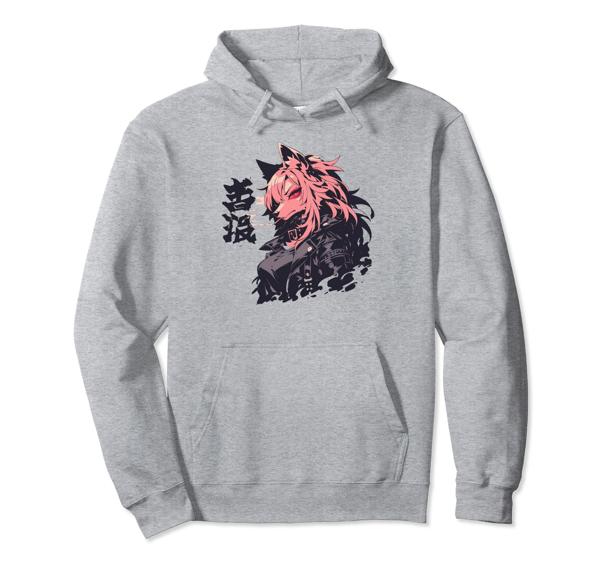 Goth Grunge Demon Anime Furry Wolf Hoodie - Casual Everyday Wear Unisex - T-Shirt, Sweatshirt, Hoodie