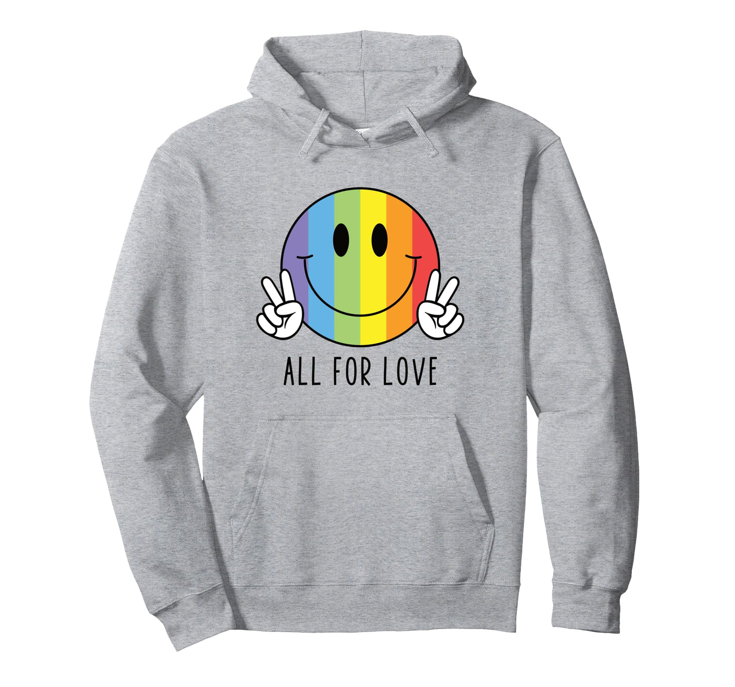 Lgbt Rainbow Pride Month 70S Happy Hoodie - Casual Everyday Wear Men Women - T-Shirt, Sweatshirt, Hoodie