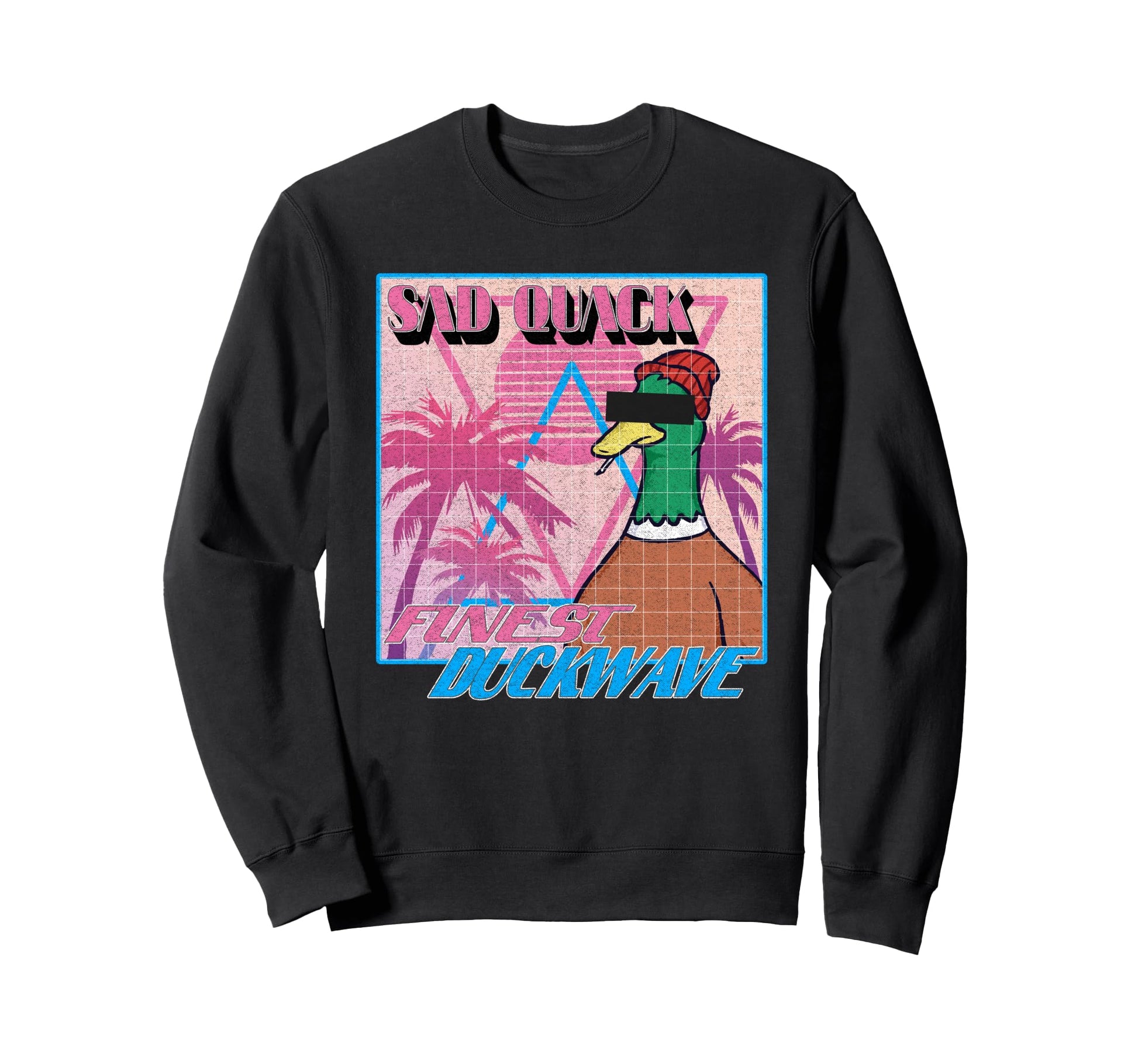 Vaporwave Aesthetic 90S Sad Quack Sweatshirt - Custom Art Print Unisex - T-Shirt, Sweatshirt, Hoodie