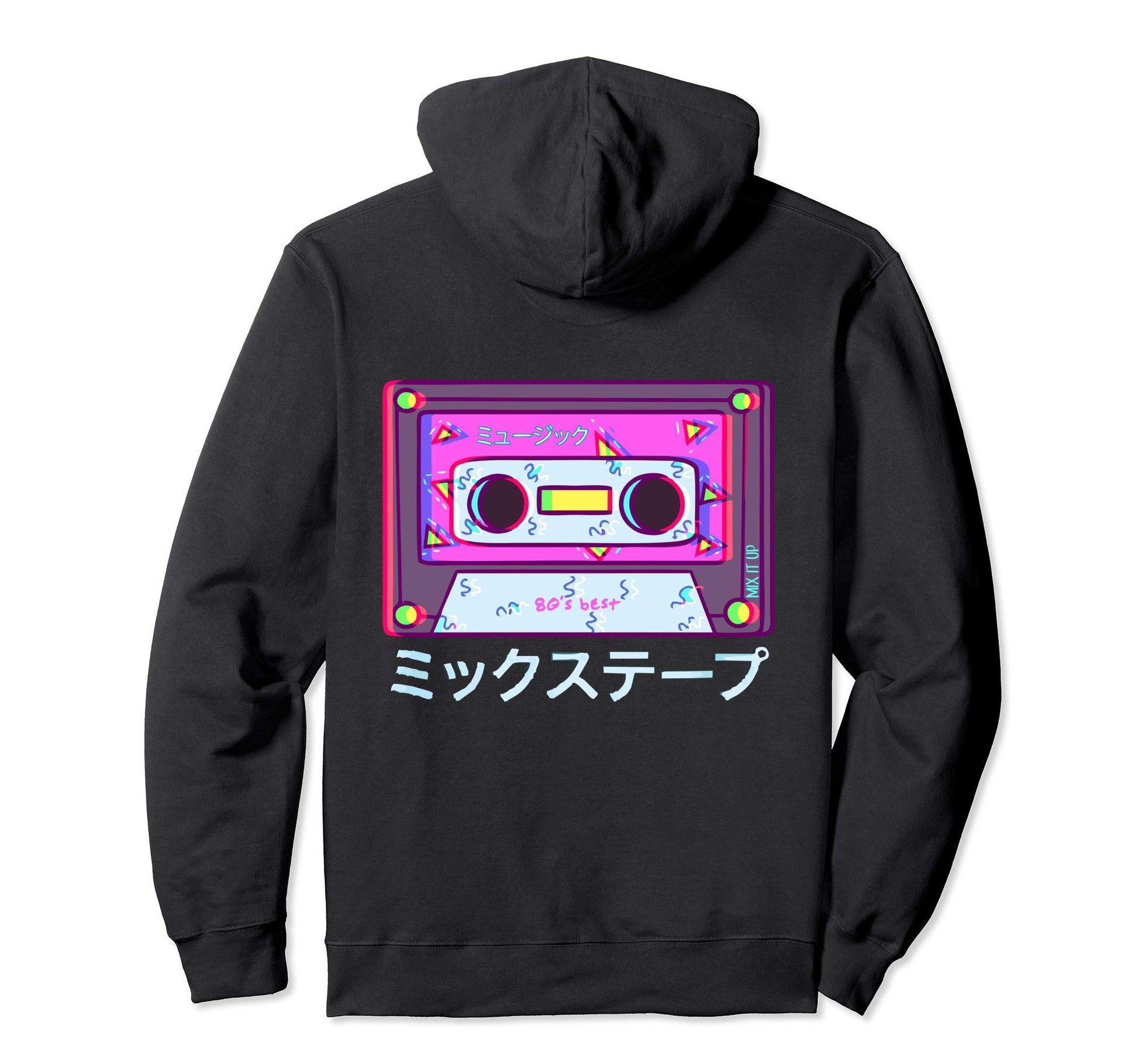 80S Aesthetic Vaporwave Mixtape Hoodie - Unique Graphic for Adults - T-Shirt, Sweatshirt, Hoodie