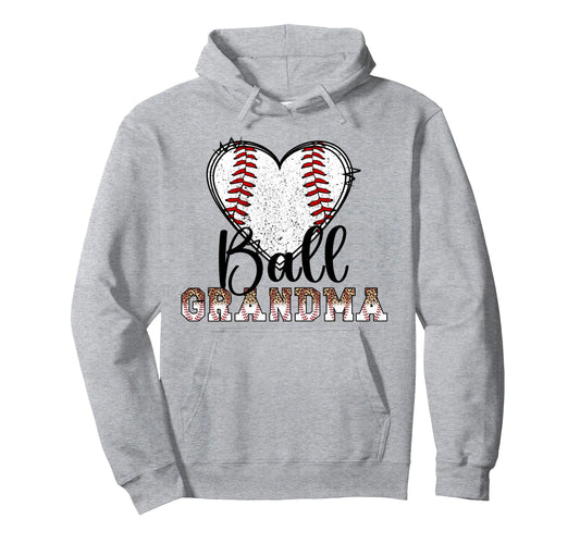 Ball Grandma Baseball Grandma Baseball Hoodie - Trendy Graphic Unisex - T-Shirt, Sweatshirt, Hoodie