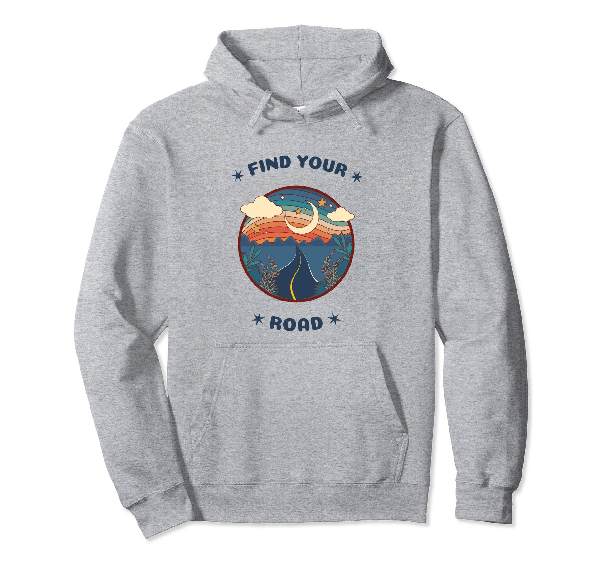 Find Your Road Boho Hippie Hoodie - Graphic Print Unisex - T-Shirt, Sweatshirt, Hoodie