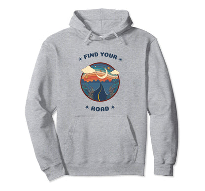 Find Your Road Boho Hippie Hoodie - Graphic Print Unisex - T-Shirt, Sweatshirt, Hoodie