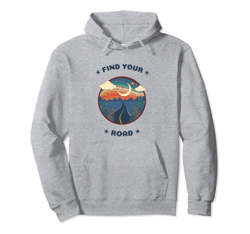 Find Your Road Boho Hippie Hoodie - Graphic Print Unisex - T-Shirt, Sweatshirt, Hoodie