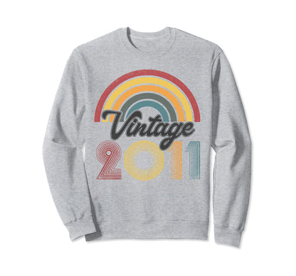 12Th Birthday Gifts 2011 Rainbow Sweatshirt - Fun Novelty Design Unisex - T-Shirt, Sweatshirt, Hoodie