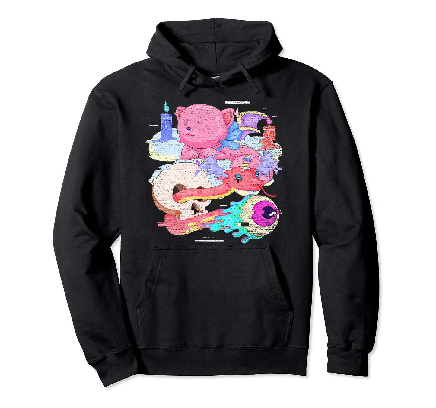 Occult Kawaii Skull Anime Cat Snake Hoodie - Novelty Apparel Men Women - T-Shirt, Sweatshirt, Hoodie