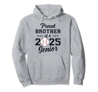 Class 2025 Baseball Brother Senior Hoodie - Unique Graphic Unisex - T-Shirt, Sweatshirt, Hoodie