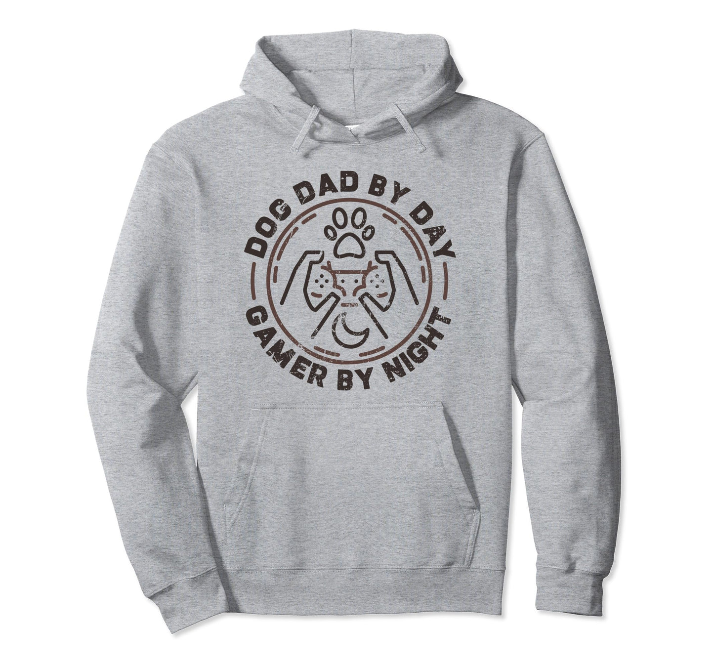 Funny Fathers Day Dog Dad Day Gamer Night Hoodie - Unique Graphic Unisex - T-Shirt, Sweatshirt, Hoodie
