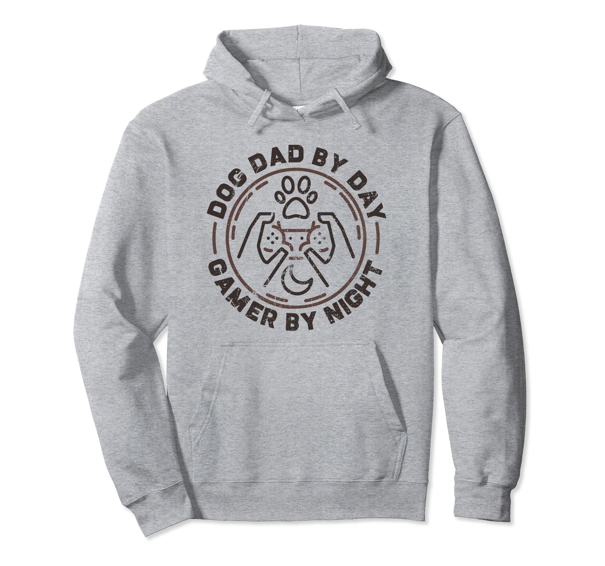 Funny Fathers Day Dog Dad Day Gamer Night Hoodie - Unique Graphic Unisex - T-Shirt, Sweatshirt, Hoodie