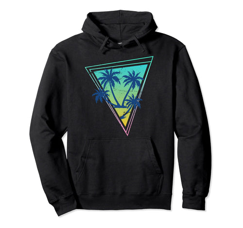 Tropical 80S Art Palm Trees 90S Aesthetic Hoodie - Custom Art Print Unisex - T-Shirt, Sweatshirt, Hoodie