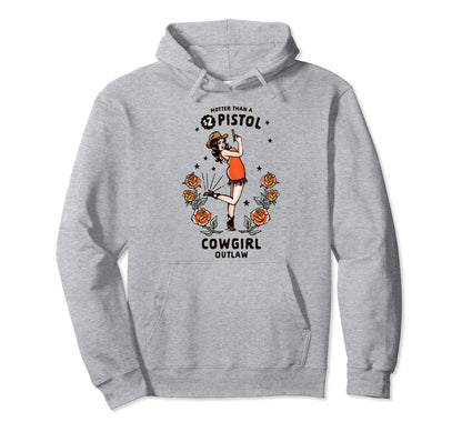 Womens Western Boho Outlaw Cowgirl Pinup Hoodie - Trendy Graphic Unisex - T-Shirt, Sweatshirt, Hoodie