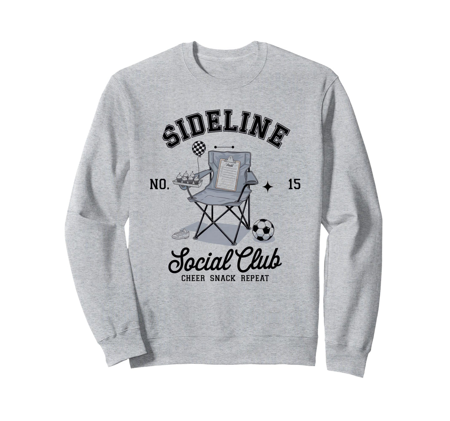 Sideline Social Club Soccer Mom Game Sweatshirt - Custom Art Print Unisex - T-Shirt, Sweatshirt, Hoodie