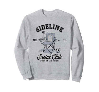 Sideline Social Club Soccer Mom Game Sweatshirt - Custom Art Print Unisex - T-Shirt, Sweatshirt, Hoodie