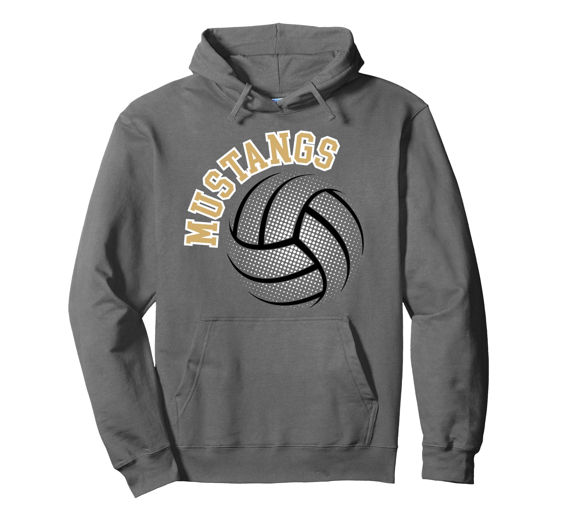Mustangs Volleyball Mom Game Day Hoodie - Casual Everyday Wear Men Women - T-Shirt, Sweatshirt, Hoodie