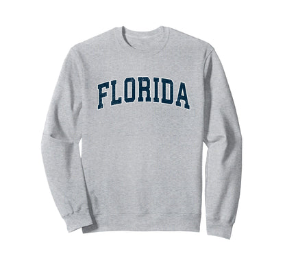 Florida Varsity Sports Navy Text Sweatshirt - Novelty Apparel Men Women - T-Shirt, Sweatshirt, Hoodie