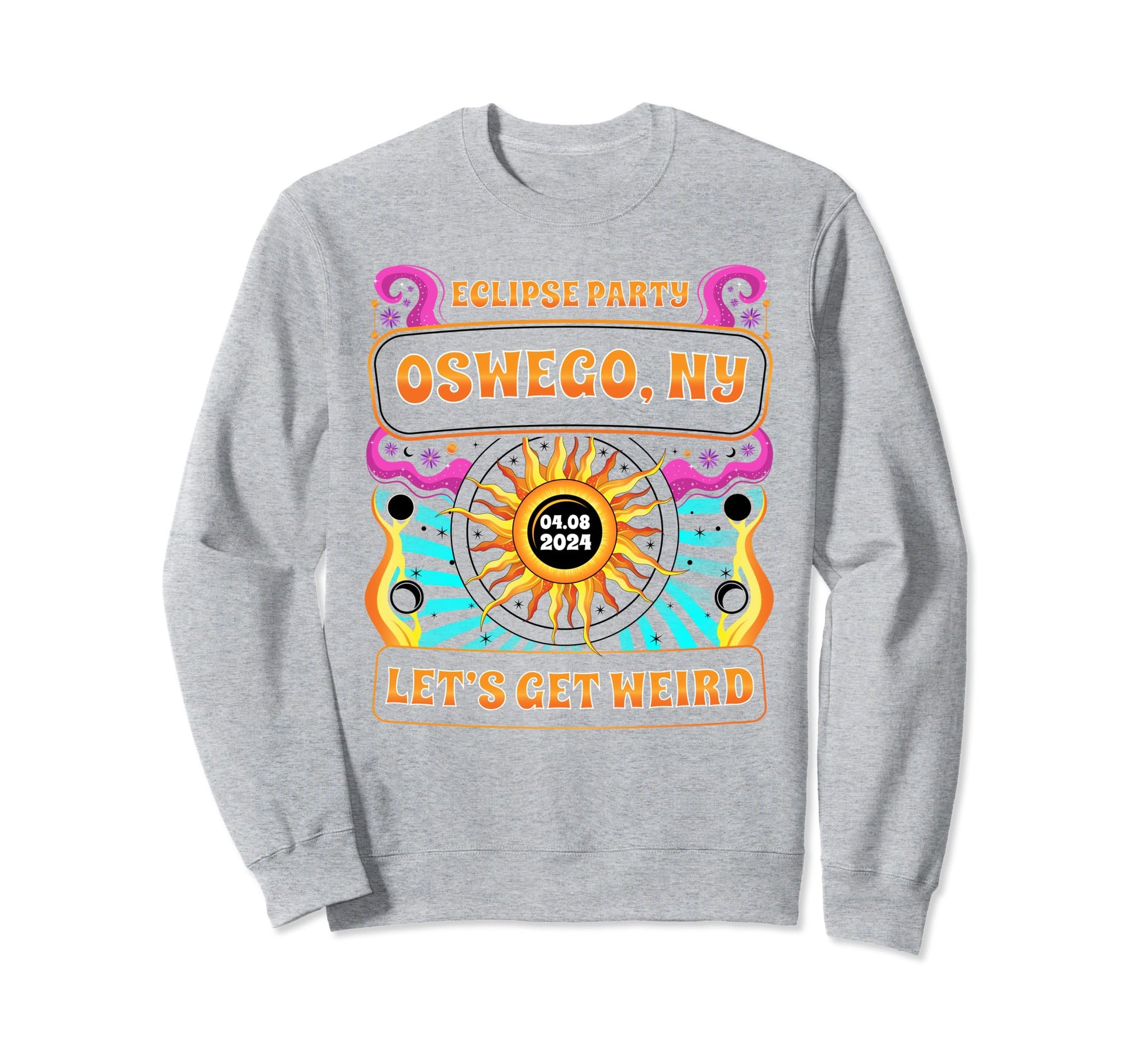 Oswego Ny Total Solar Eclipse Sweatshirt - Casual Everyday Wear Men Women - T-Shirt, Sweatshirt, Hoodie