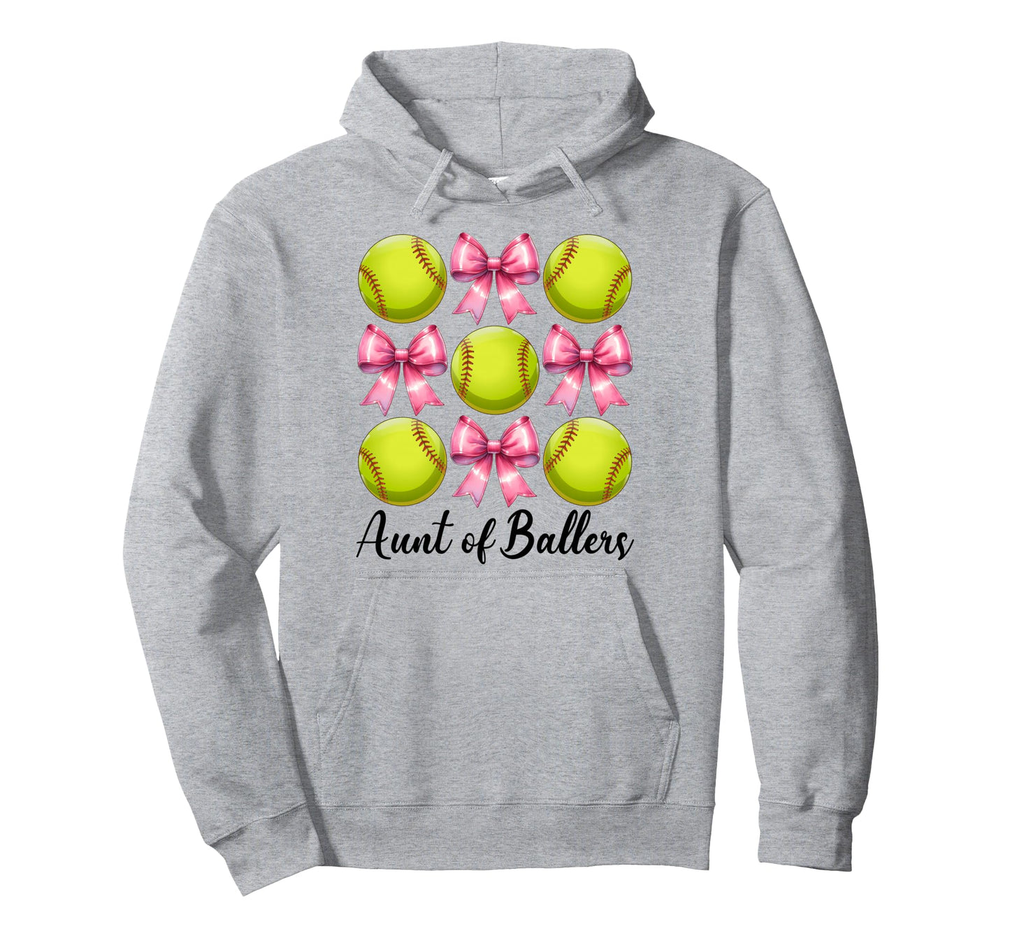 Aunt Ballers Softball Aunt Softball Hoodie - Fun Novelty Design Unisex - T-Shirt, Sweatshirt, Hoodie