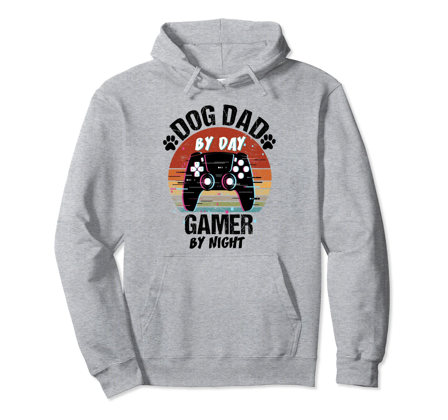 Mens Dog Dad Day Gamer Night Hoodie - Casual Everyday Wear Men Women - T-Shirt, Sweatshirt, Hoodie