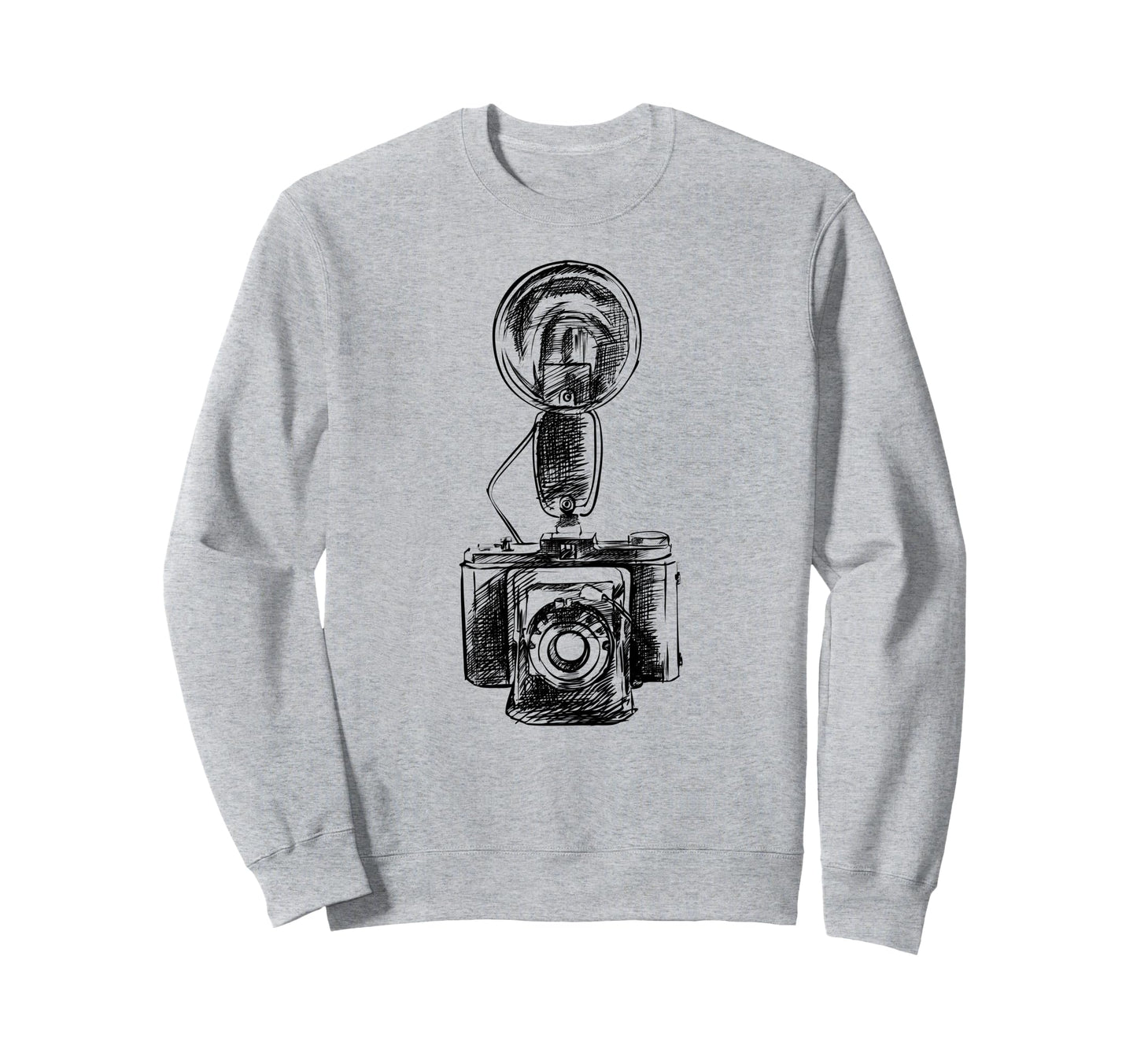 Photography Lovers Camera Sketch Sweatshirt - Custom Art Print for Adults - T-Shirt, Sweatshirt, Hoodie