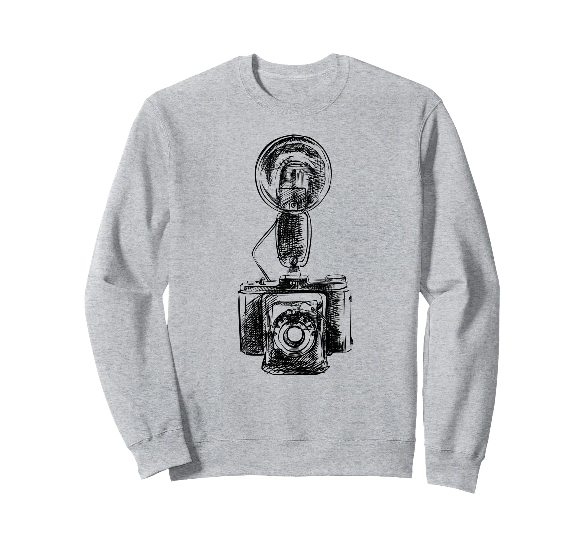 Photography Lovers Camera Sketch Sweatshirt - Custom Art Print for Adults - T-Shirt, Sweatshirt, Hoodie