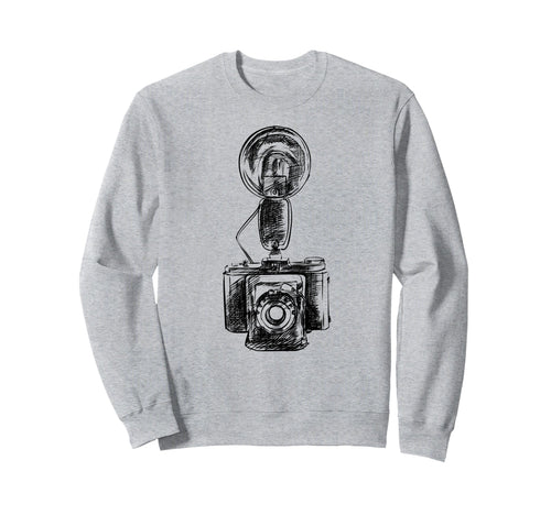 Photography Lovers Camera Sketch Sweatshirt - Custom Art Print for Adults - T-Shirt, Sweatshirt, Hoodie