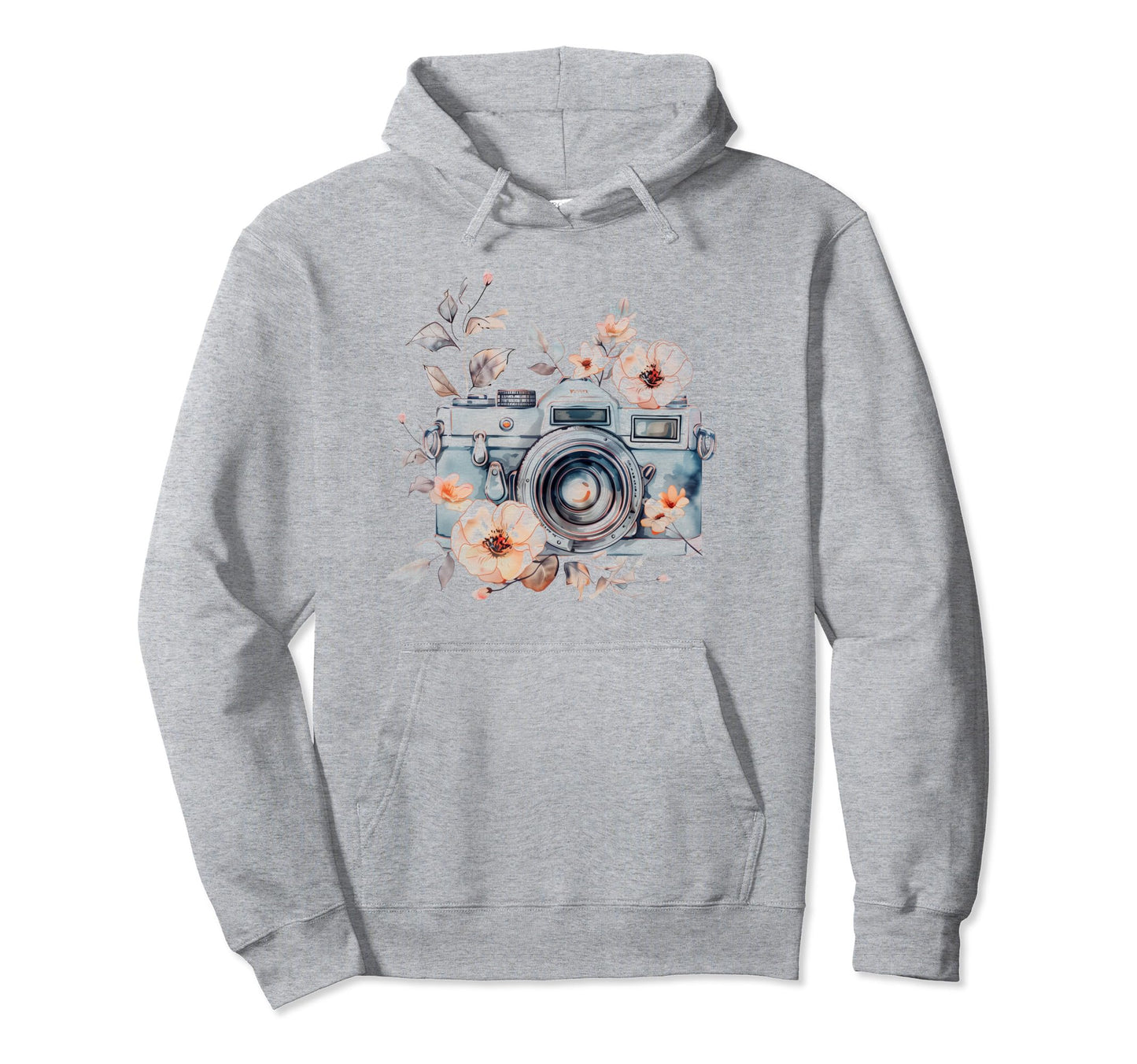 Photographer Camera Flowers Hoodie - Fun Novelty Design Men Women - T-Shirt, Sweatshirt, Hoodie