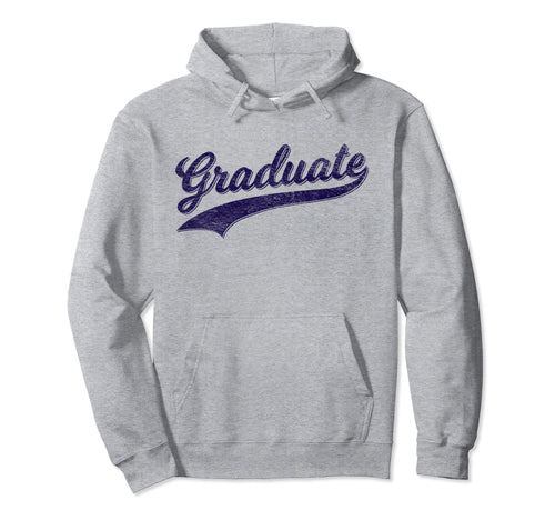 Graduate Class 2023 Varsity Script Hoodie - Minimalist Print Men Women - T-Shirt, Sweatshirt, Hoodie