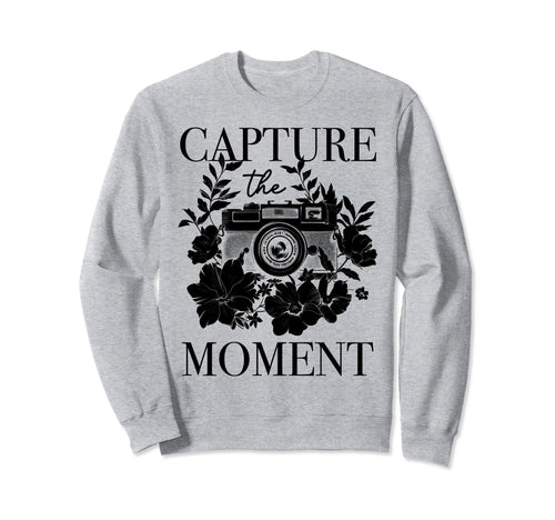 Photographer Capture Moment Camera Sweatshirt - Custom Art Print Men Women - T-Shirt, Sweatshirt, Hoodie