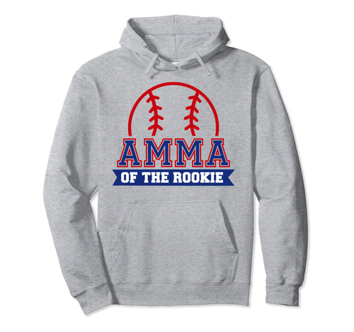 Amma Rookie 1St Birthday Baseball Theme Hoodie - Graphic Print Men Women - T-Shirt, Sweatshirt, Hoodie