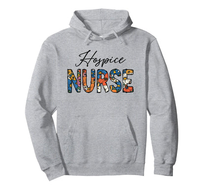 Hospice Nurse Trendy Boho Flowers Hoodie - Fun Novelty Design Unisex - T-Shirt, Sweatshirt, Hoodie