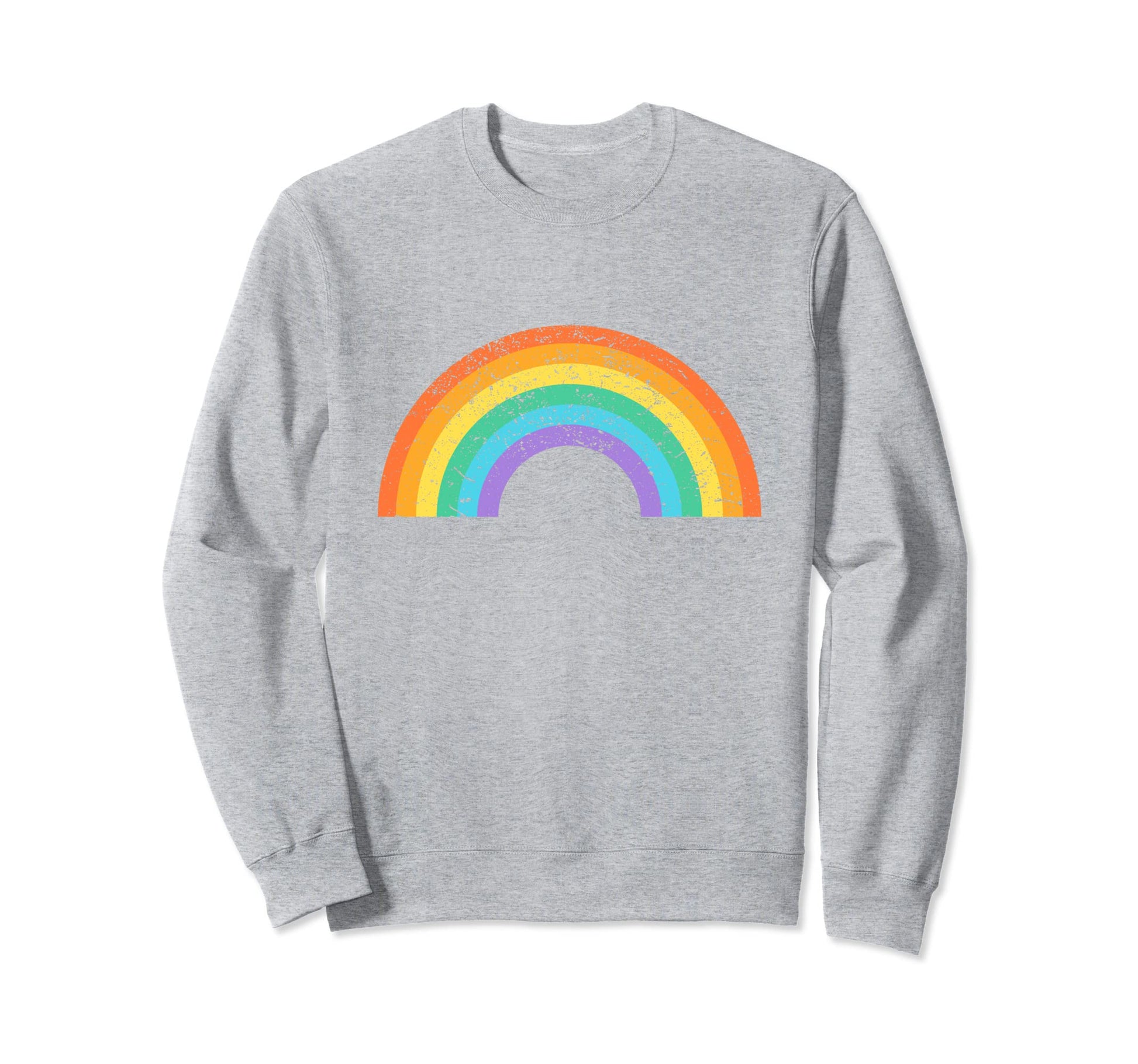 Rainbow 80S Gay Pride Lesbian Sweatshirt - Trendy Graphic for Adults - T-Shirt, Sweatshirt, Hoodie