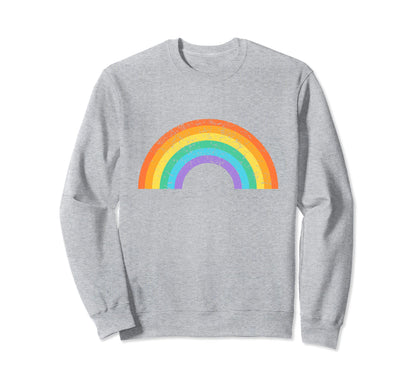 Rainbow 80S Gay Pride Lesbian Sweatshirt - Trendy Graphic for Adults - T-Shirt, Sweatshirt, Hoodie