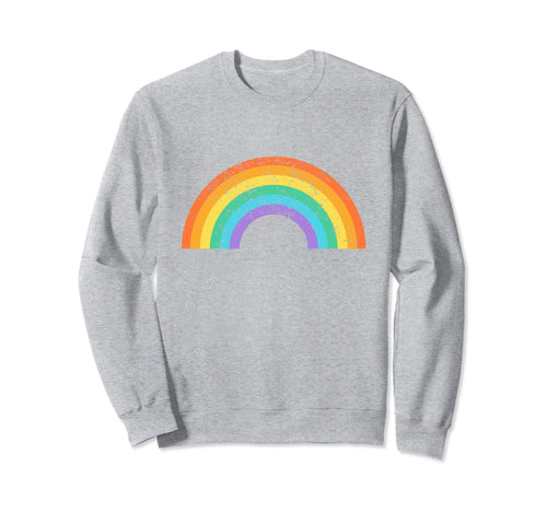 Rainbow 80S Gay Pride Lesbian Sweatshirt - Trendy Graphic for Adults - T-Shirt, Sweatshirt, Hoodie