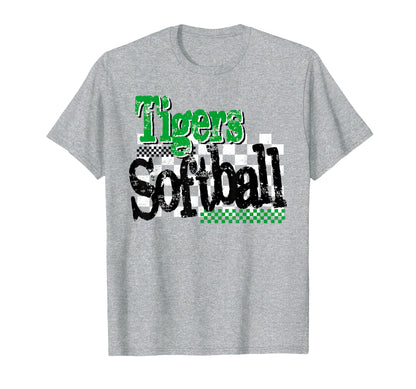 Tigers Softball Mom Green Tiger Pride T-Shirt - Novelty Apparel Men Women - T-Shirt, Sweatshirt, Hoodie