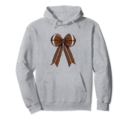 Womens Moms Coquette Bow Football Lover Hoodie - Streetwear Style Unisex - T-Shirt, Sweatshirt, Hoodie